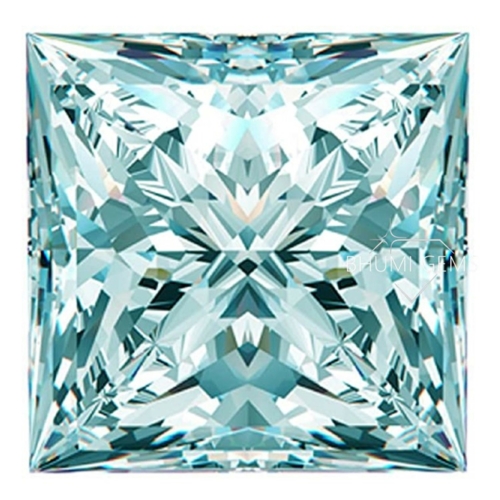 1CT - 100CT Princess Cut Loose Moissanite Stone for Engagement Ring, Earring, Pendant Jewelry, Gifts | Blue Moissanite Loose Diamond