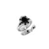 Unique Oval Cut Black Onyx Engagement Ring Set 1 CT in 925 Silver/10K/14K/18K Solid Gold Black Stone Bridal RingS with Matching Wedding Band for Women Anniversary Ring