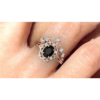 Oval Cut Art Deco Floral Engagement Ring 1 CT Vintage Black Onyx Engagement Ring 925 Silver/10K/14K/18K Solid Gold Black Onyx Wedding Ring Set Antique Bridal Ring