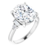 Oval Cut Moissanite Solitaire Engagement Ring 4 CT Colorless Stone 925 Silver/10K/14K/18K Solid Gold for Women