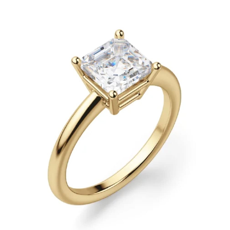 Asscher Cut Moissanite Ring 1.0 Ct Colorless VVS1 925 Silver/10K/14K/18K Solid Gold Women Engagement Ring Asscher Cut Moissanite Ring 1.0 Ct Colorless VVS1 925 Silver/10K/14K/18K Solid Gold Women Engagement Ring