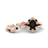 Unique Oval Cut Black Onyx Engagement Ring Set 1 CT in 925 Silver/10K/14K/18K Solid Gold Black Stone Bridal RingS with Matching Wedding Band for Women Anniversary Ring Unique Oval Cut Black Onyx Engagement Ring Set 1 CT in 925 Silver/10K/14K/18K Solid Gold Black Stone Bridal RingS with Matching Wedding Band for Women Anniversary Ring