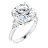 Moissanite Solitaire Ring 4 Ct Round Cut Stone 925 Silver/10K/14K/18K Solid Gold Women Wedding Engagement Ring