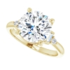 Moissanite Solitaire Ring 4 Ct Round Cut Stone 925 Silver/10K/14K/18K Solid Gold Women Wedding Engagement Ring