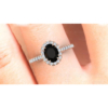 Oval Cut 925 Silver/10K/14K/18K Solid Gold Black Onyx Halo Engagement Ring 1 CT for Women Unique Bridal Promise Rings Vintage Wedding Anniversary Ring Black Gemstone Ring Oval Cut 925 Silver/10K/14K/18K Solid Gold Black Onyx Halo Engagement Ring 1 CT for Women Unique Bridal Promise Rings Vintage Wedding Anniversary Ring Black Gemstone Ring