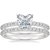 Moissanite Engagement Ring Set 3 Ct Heart Cut VVS1 Colorless Stone 925 Silver/10K/14K/18K Solid Gold Band Wedding Ring Gift