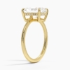 Solitaire Radiant Cut Lab Grown Diamond Hidden Halo Engagement Ring for Women