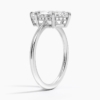 Solitaire Marquise Cut Lab Grown Diamond Hidden Halo Engagement Ring for Women