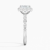 Halo Asscher Cut Lab Grown Diamond Engagement Ring for Women