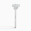 Solitaire Heart Cut Lab Grown Diamond Hidden Halo Engagement Ring for Women