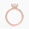 Solitaire Pear Cut Lab Grown Diamond Pave Engagement Ring for Women