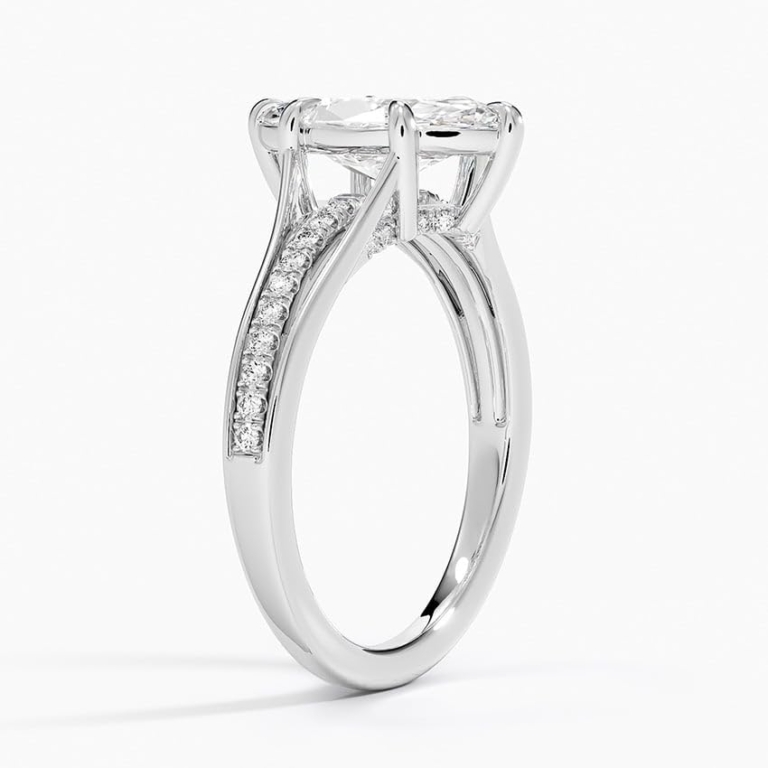 Solitaire Marquise Cut Lab Grown Diamond Engagement Ring for Women