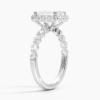 Halo Emerald Cut Lab Grown Diamond Engagement Ring for Women Halo Emerald Cut Lab Grown Diamond Engagement Ring for Women