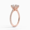 Solitaire Round Cut Lab Grown Diamond Hidden Halo Engagement Ring for Women Solitaire Round Cut Lab Grown Diamond Hidden Halo Engagement Ring for Women