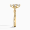 Solitaire Marquise Cut Lab Grown Diamond Twisted Band Engagement Ring for Women