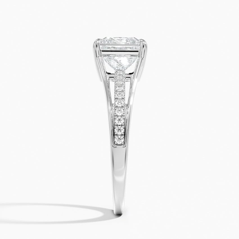 Solitaire Princess Cut Lab Grown Diamond Engagement Ring for Women Solitaire Princess Cut Lab Grown Diamond Engagement Ring for Women