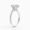 Solitaire Round Cut Lab Grown Diamond Hidden Halo Engagement Ring for Women Solitaire Round Cut Lab Grown Diamond Hidden Halo Engagement Ring for Women