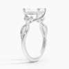 Solitaire Emerald Cut Lab Grown Diamond Split Shank Engagement Ring for Women Solitaire Emerald Cut Lab Grown Diamond Split Shank Engagement Ring for Women