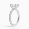 Solitaire Asscher Cut Lab Grown Diamond Hidden Halo Pave Engagement Ring for Women Solitaire Asscher Cut Lab Grown Diamond Hidden Halo Pave Engagement Ring for Women