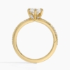 Solitaire Marquise Cut Lab Grown Diamond Pave Engagement Ring for Women