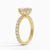 Solitaire Oval Cut Lab Grown Diamond Hidden Halo Pave Engagement Ring for Women Solitaire Oval Cut Lab Grown Diamond Hidden Halo Pave Engagement Ring for Women