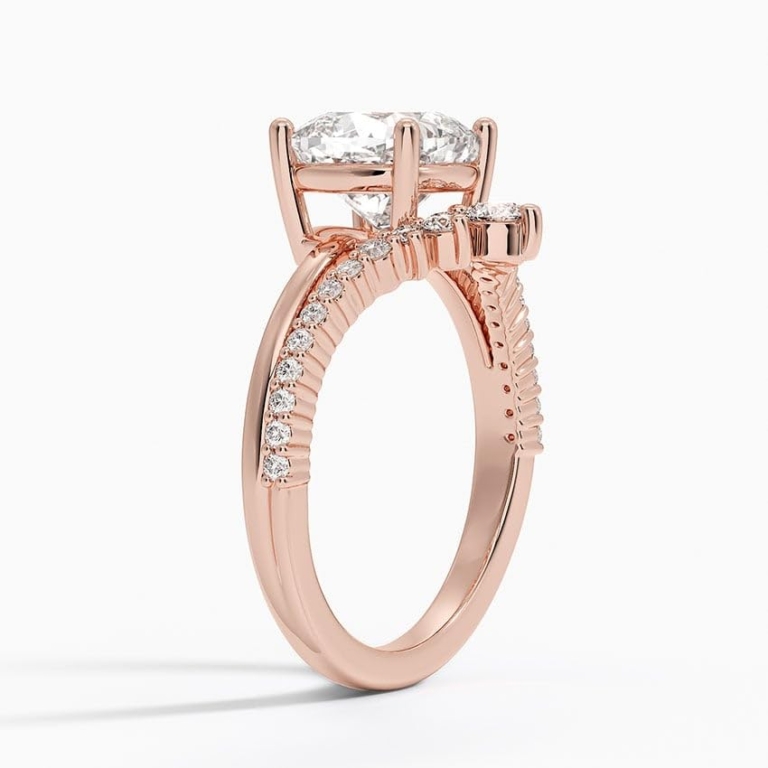Solitaire Cushion Cut Lab Grown Diamond Engagement Ring for Women