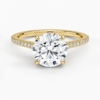 Solitaire Round Cut Lab Grown Diamond Hidden Halo Engagement Ring for Women Solitaire Round Cut Lab Grown Diamond Hidden Halo Engagement Ring for Women
