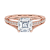 Solitaire Asscher Cut Lab Grown Diamond Engagement Ring for Women