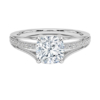 Solitaire Cushion Cut Lab Grown Diamond Engagement Ring for Women