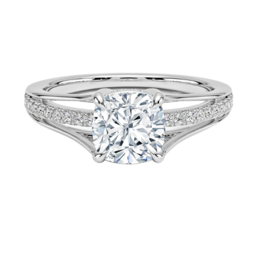Solitaire Cushion Cut Lab Grown Diamond Engagement Ring for Women Solitaire Cushion Cut Lab Grown Diamond Engagement Ring for Women