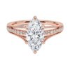 Solitaire Marquise Cut Lab Grown Diamond Engagement Ring for Women