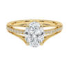 Solitaire Oval Cut Lab Grown Diamond Engagement Ring for Women Solitaire Oval Cut Lab Grown Diamond Engagement Ring for Women