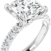 2-4CT Princess Cut VVS1 Colorless Moissanite Engagement Ring Set Wedding Bridal Ring Set, Sterling Silver Anniversary Promise Ring Gift for Her