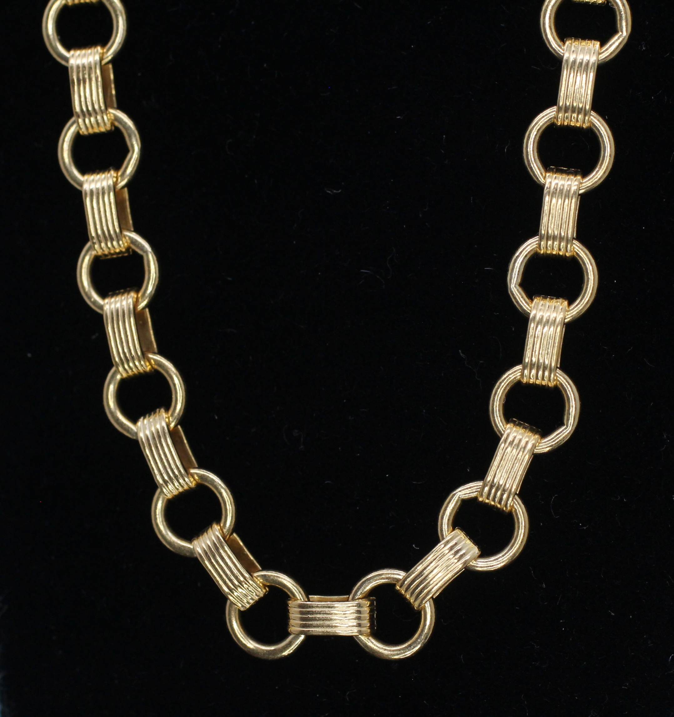 MEN'S RETRO THICK ROLO CHAIN IN 10K SOLID YELLOW GOLD 24INCH 20.6GRS eBay