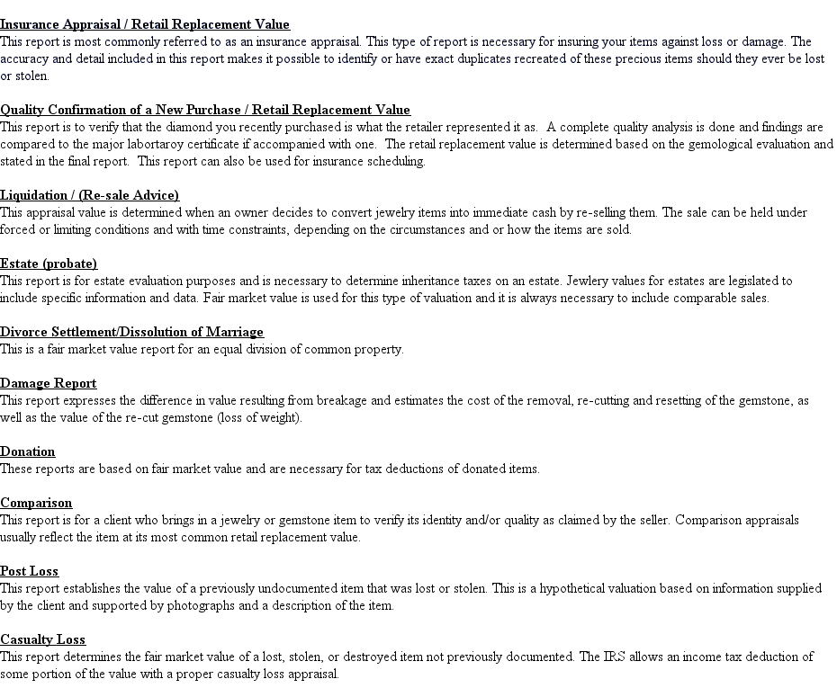 Los Angeles Jewelry Appraisers GemSecure Jewelry Appraisal While U