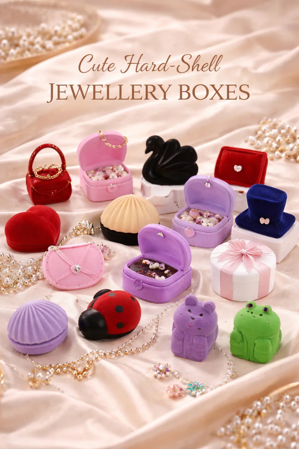 Cute Hardshell Jewellery Boxes Gems Hidden Gems
