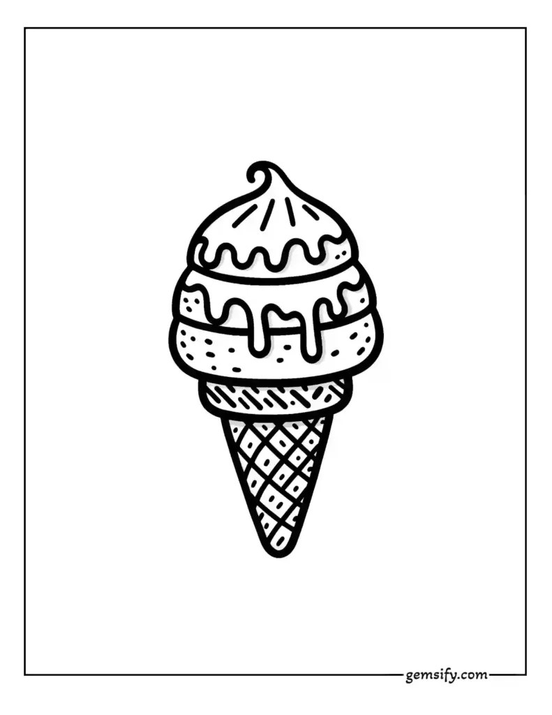 20 Cute Ice Cream Coloring Pages Free PDF Printables