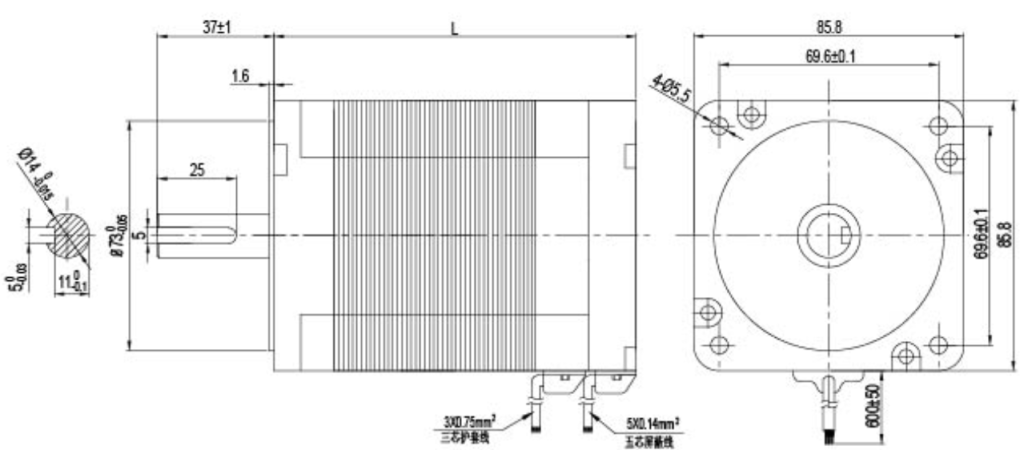 NEMA 34 BLDC Motor - 4Poles