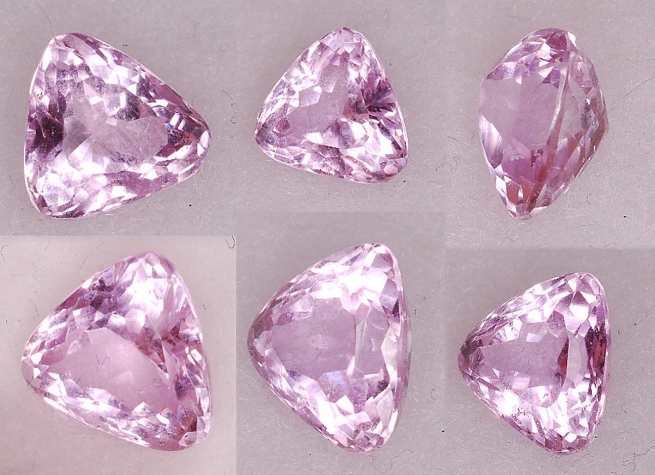 11x10.5mm, Pink Kunzitetrillion [4373] 116.66 Gemstones at New