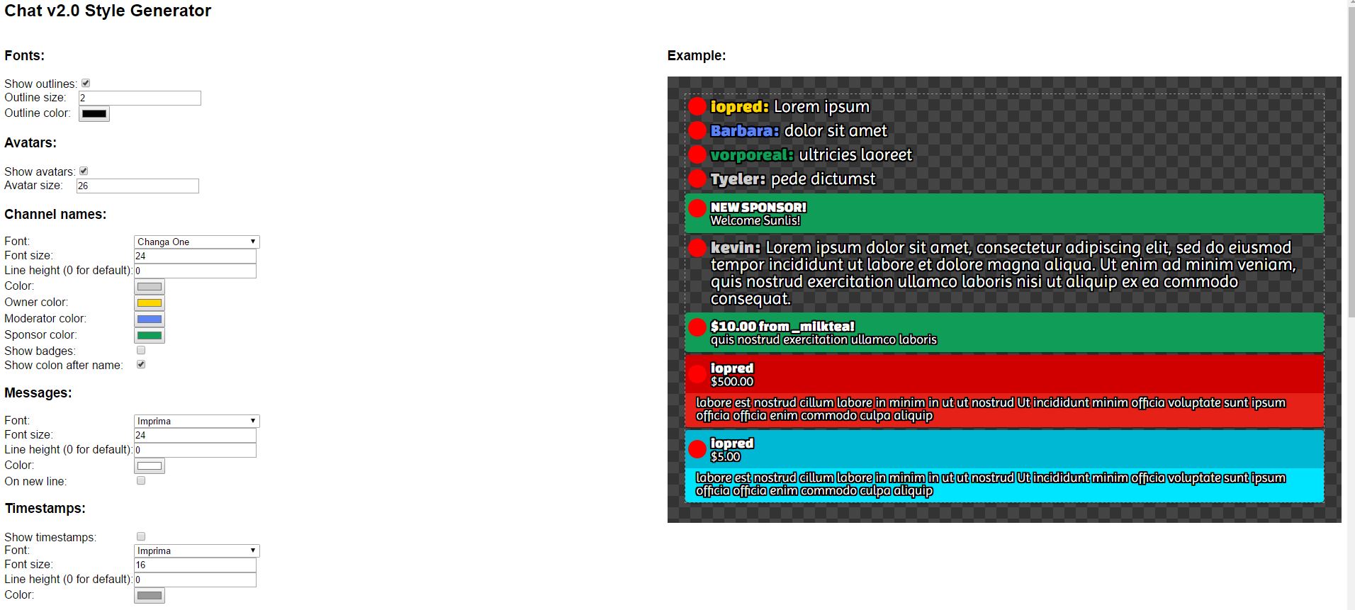 Youtube Chat Obs Css