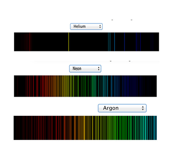 Noble Gas Emission Spectra