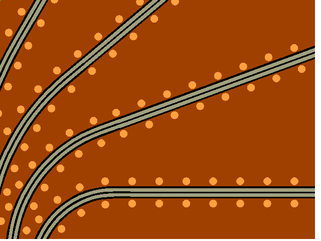 Differential coplanar waveguide routing Gendreau Microsystems, Inc.