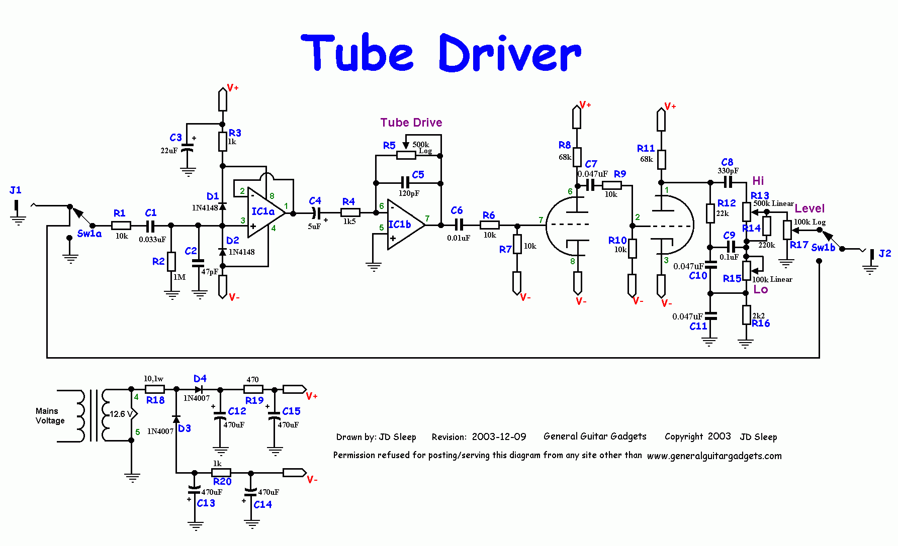 Tube Driver General Guitar Gadgets