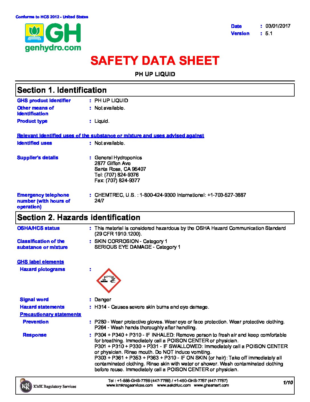 Safety Data Sheet General Hydroponics