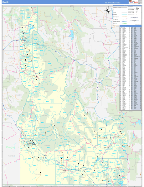Idaho Zip Code Map - Best Map of Middle Earth