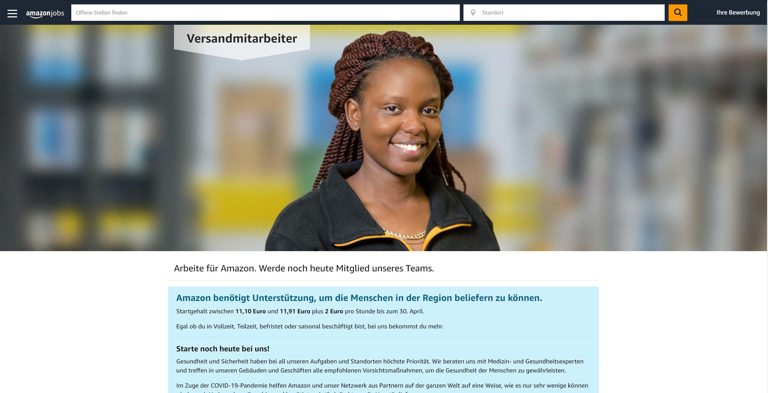 amazon sucht 100.000 neue Mitarbeiter