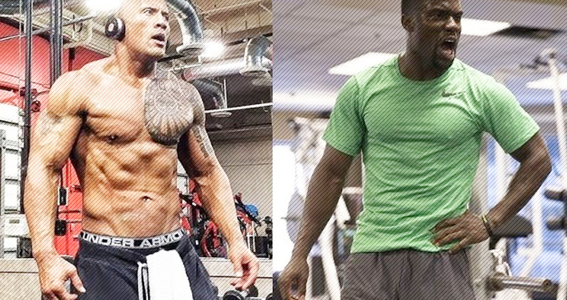 WATCH The Rock Vs Kevin Hart In The Gym (Funny) WATCH The Rock Vs Kevin Hart In The Gym (Funny)