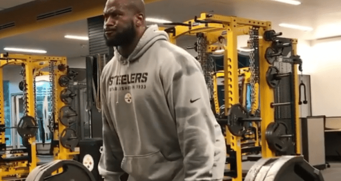 Watch Former Steelers Linebacker James Harrison Bench