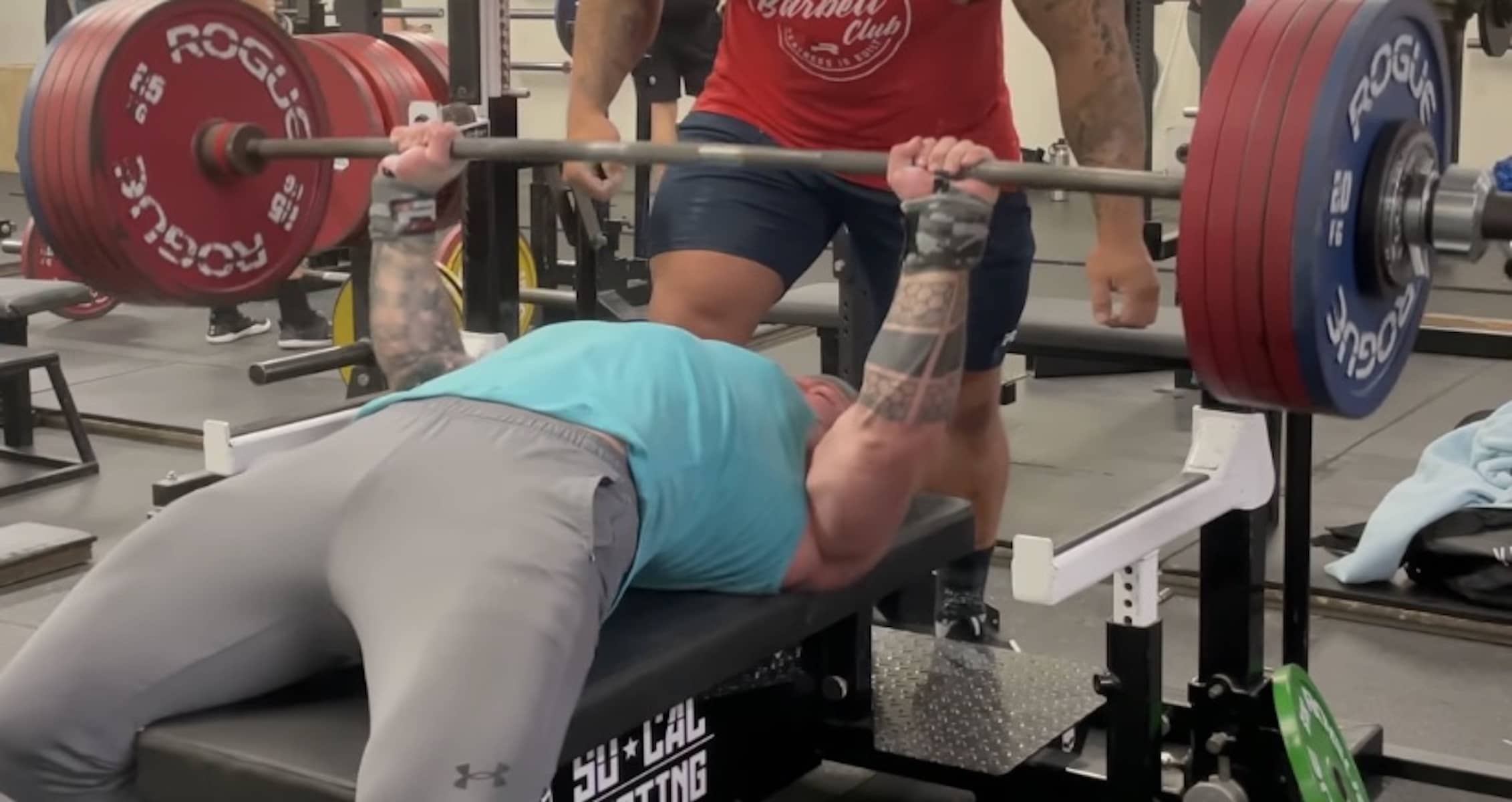 John Haack Completes Massive 600Pound Bench Press In Training