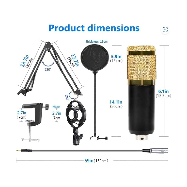 Legendary Vocal Professional Condenser Microphone The Game Shop